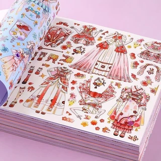 สติกเกอร์แต่งตัวเจ้าหญิง กระจกเงา DIY แต่งหน้า เปลี่ยนชุด ของเล่นเด็กผู้หญิง ของขวัญเด็กน่ารัก