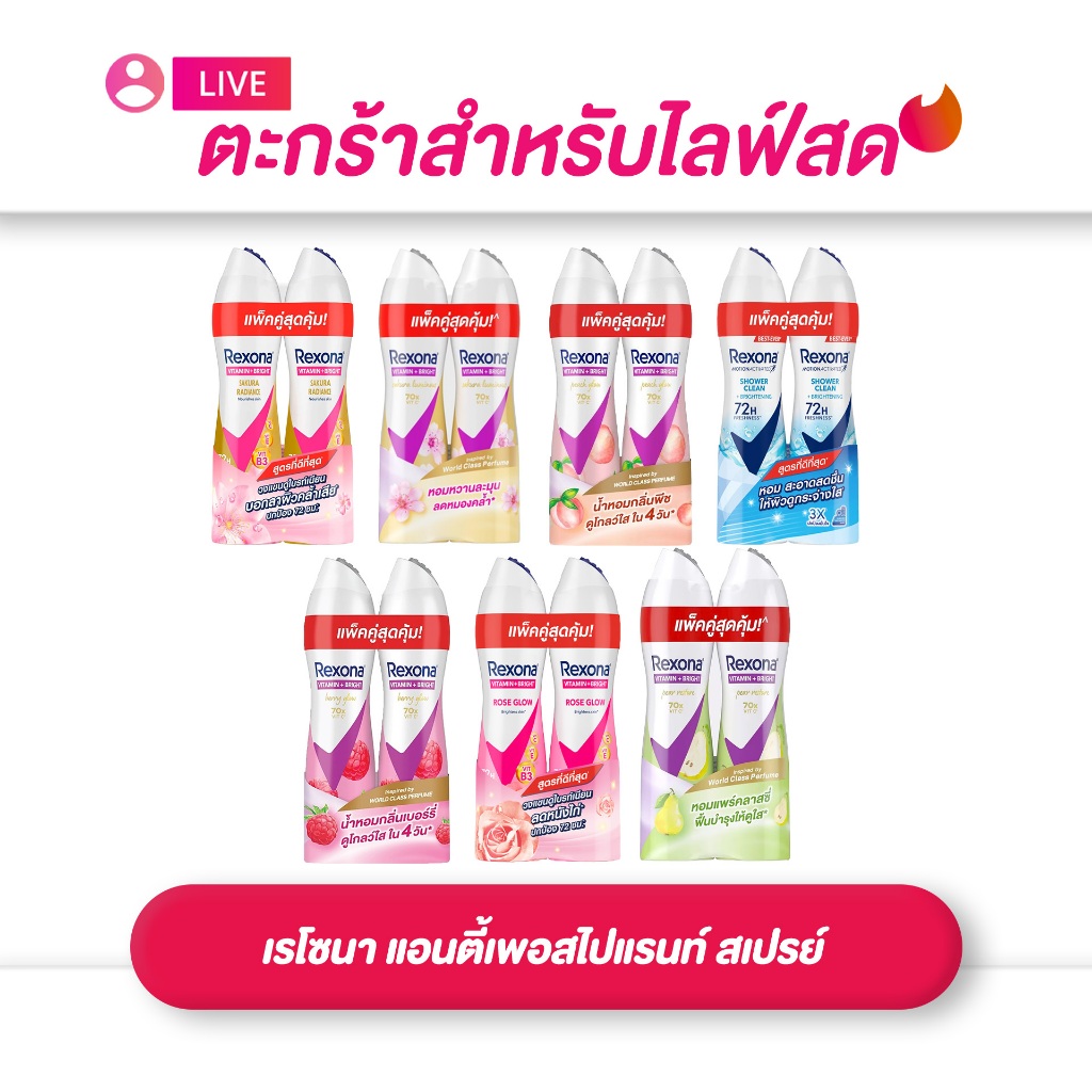 (เฉพาะ LIVE) แพ็คคู่ เรโซนา สเปรย์ลดเหงื่อและกลิ่นกาย 135 มล. x 2 ขวด มี 5 สูตรให้เลือก