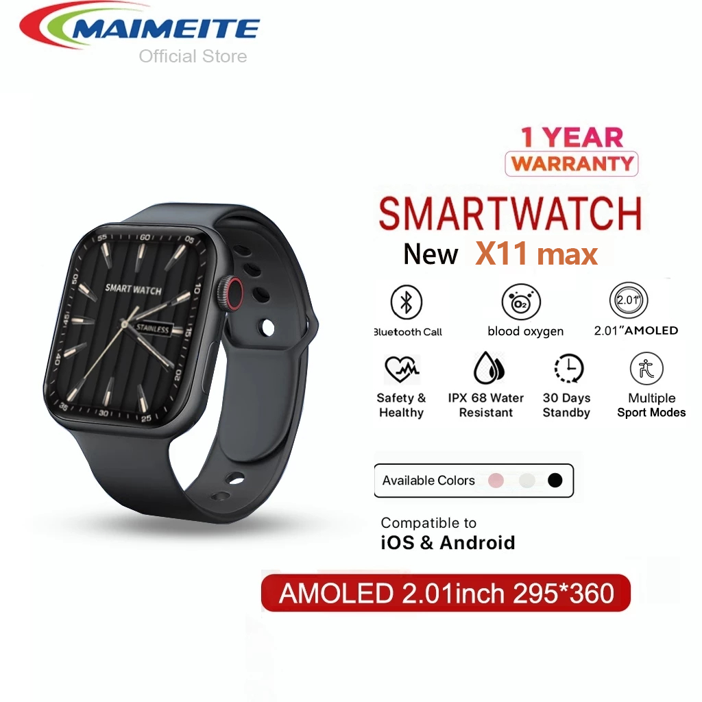 ใหม่ล่าสุด】MAIMEITE 2.0นิ้ว สมาร์ทวอทช์ รองรับภาษาไทย นาฬิกาสมาร์ทวอทช์ สัมผัสได้เต็มจอ นาฬิกา sport นาฬิกากันน้ำ COD
