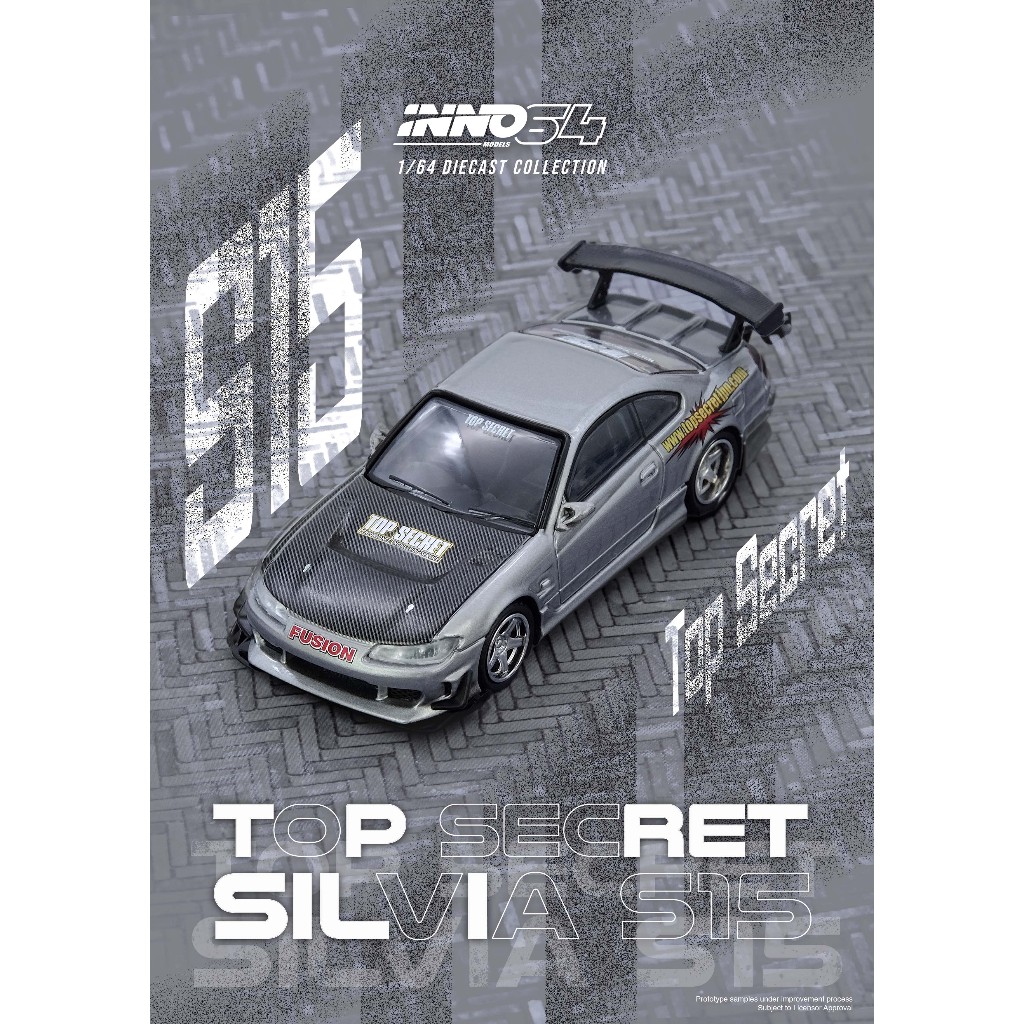 TOP SECRET SILVIA (S15) Silver 1:64 (INNO64)