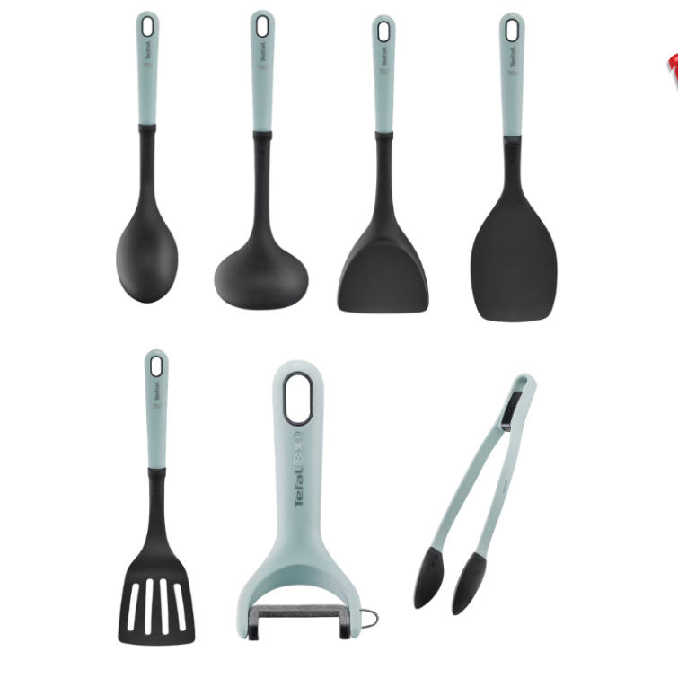 **New** TEFAL Ingenio Plus อุปกรณ์เครื่องครัว ตะหลิวกรอง,ตะหลิวทึบ,ช้อนตักอาหาร และกระบวย รองรับอุณหภูมิสูงสุด 230°C