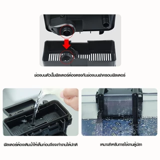 BONETAR กรองแขวนตู้ปลา 5 ชั้น HBL-801/802/803 ประหยัดไฟ เสียงเงียบ ปรับการไหลน้ำได้