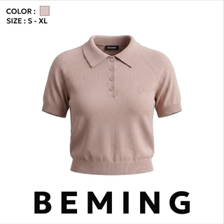 Bemingtop1109(S-XL)-BMG Classic Polo Shirt - เสื้อโปโลไหมพรมแขนสั้น ดีไซน์เรียบคลาสสิค