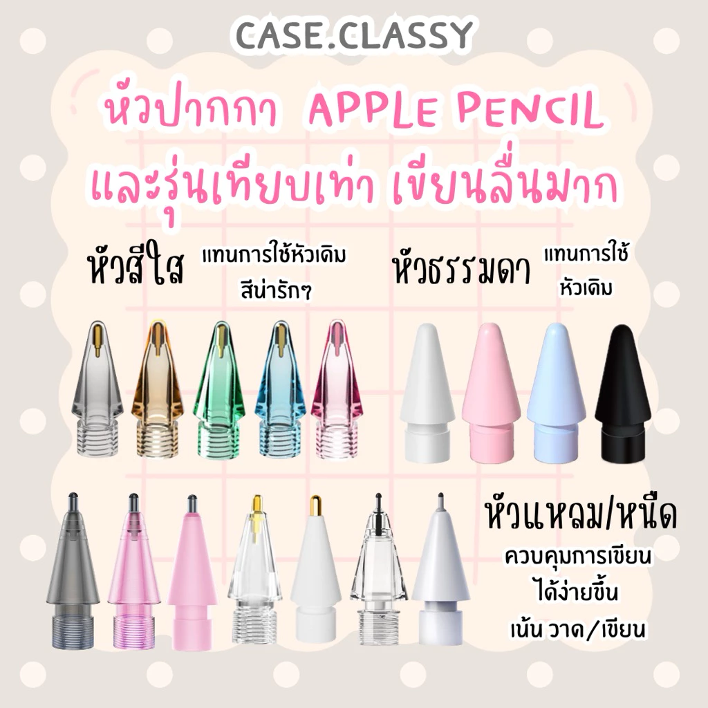 [ ร้านไทย ] หัวปากกาแบบใหม่ สำหรับ ApPencil และรุ่นเทียบเท่า