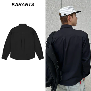 Karants เสื้อเชิ้ต Oversize แขนยาว ผ้า Cotton เย็น แต่งผ่า สำหรับผู้ชายและผู้หญิง Unisex - KR306