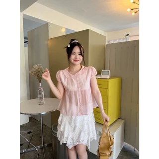 เสื้อแขนตุ๊กตา คอบัว #FF199