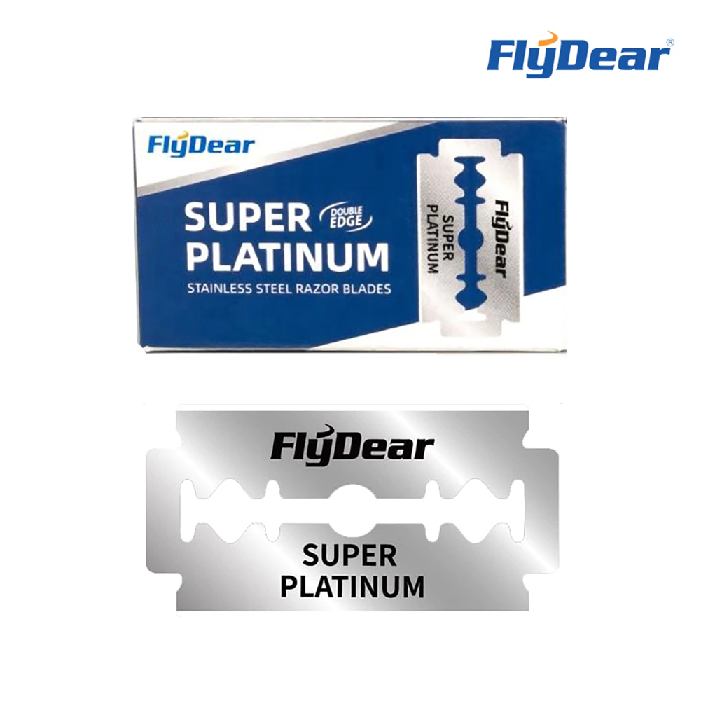 ใบมีดโกน Flydear ฟลายเดียร์ x 10 ชิ้น แบบ 2คม สำหรับโกนหนวด โกนผม Shaving Razor Double Edge Blades from China