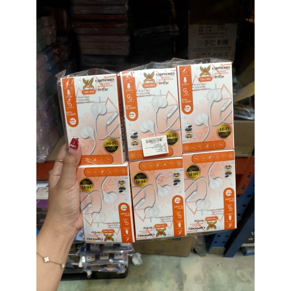 หูฟัง กล่องสีส้ม 3.5 mm. TL-22207 แพค12ชิ้น