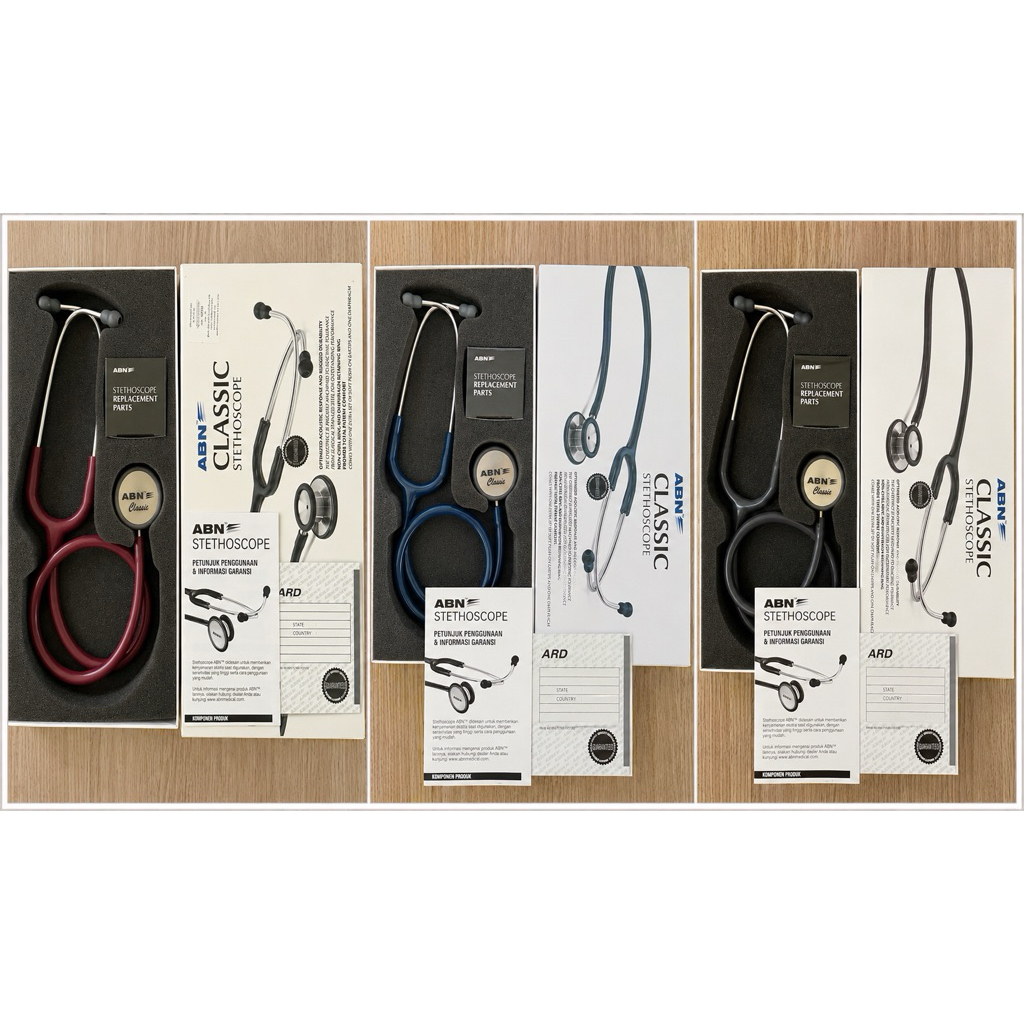 ABN หูฟังแพทย์ STETHOSCOPE รุ่น CLASSIC ชนิด DUAL TYPE ฟังเสียงได้ 2 ด้าน