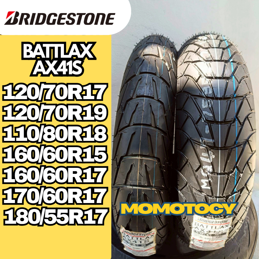 ยาง Bridgestone Battlax AX41S ขอบ15,17,18,19 นิ้วใส่ XADV750,T120,CB650,NC750 แอดเวนเจอร์ สแกรมเบลอร