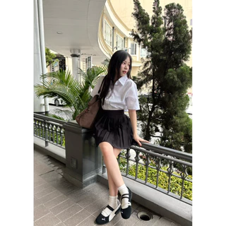 เสื้อนักศึกษาทรงบอยไม่มีกระเป๋า ( ไม่รัดรูปใส่สบาย)เสื้อบอยไม่เข้ารูป💗