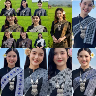 🖤✨ สไบสีดำสุดหรู เพียง 70 บาท! ✨🖤 ใส่แล้วดูเรียบหรู มีเสน่ห์แบบไทย ๆ 🪷