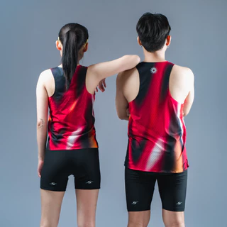 Boomsport Running-Red Sunfire Tank Top