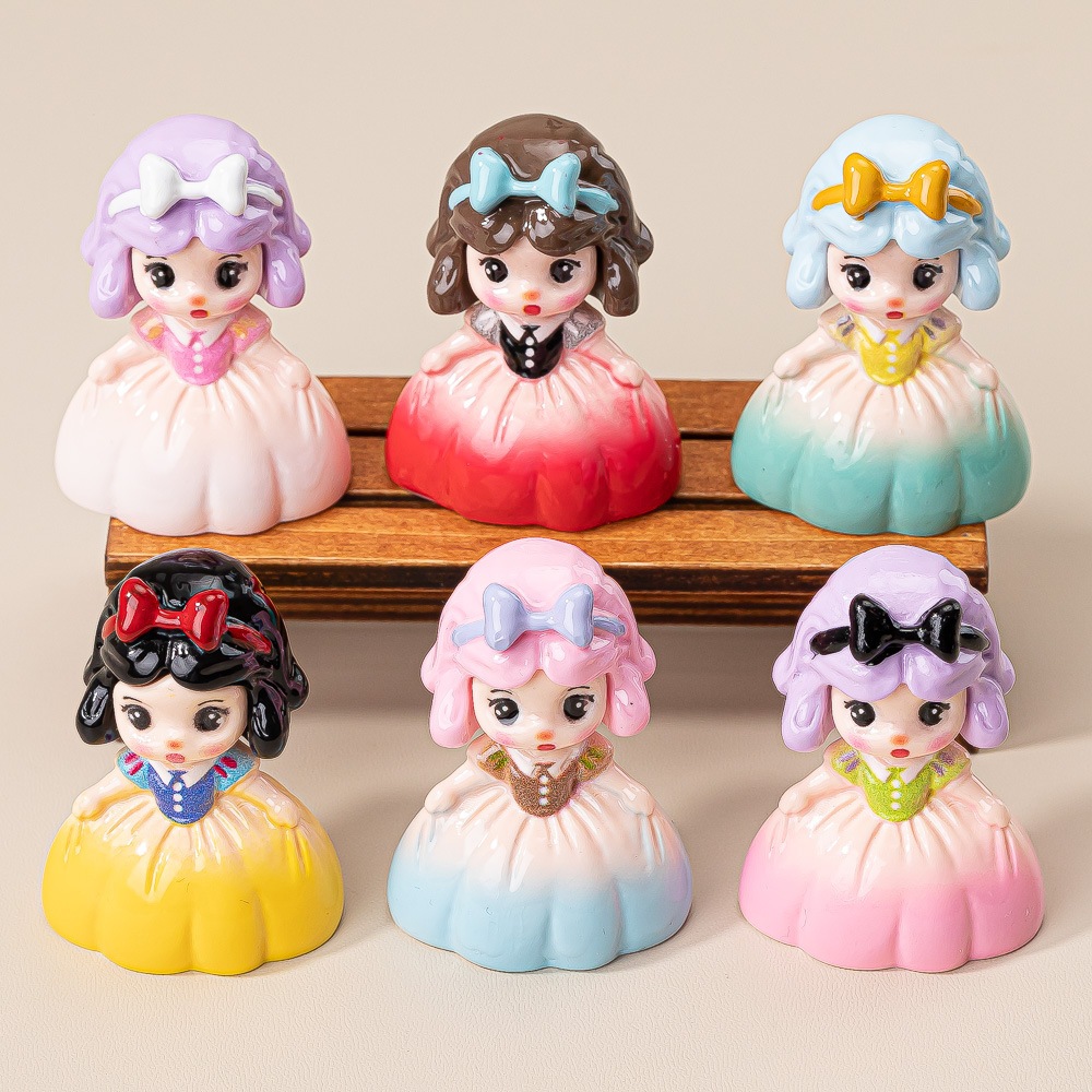 พร้อมส่ง ของตกแต่ง สะสม DIY เจ้าหญิง (1 SET 6 ตัว)