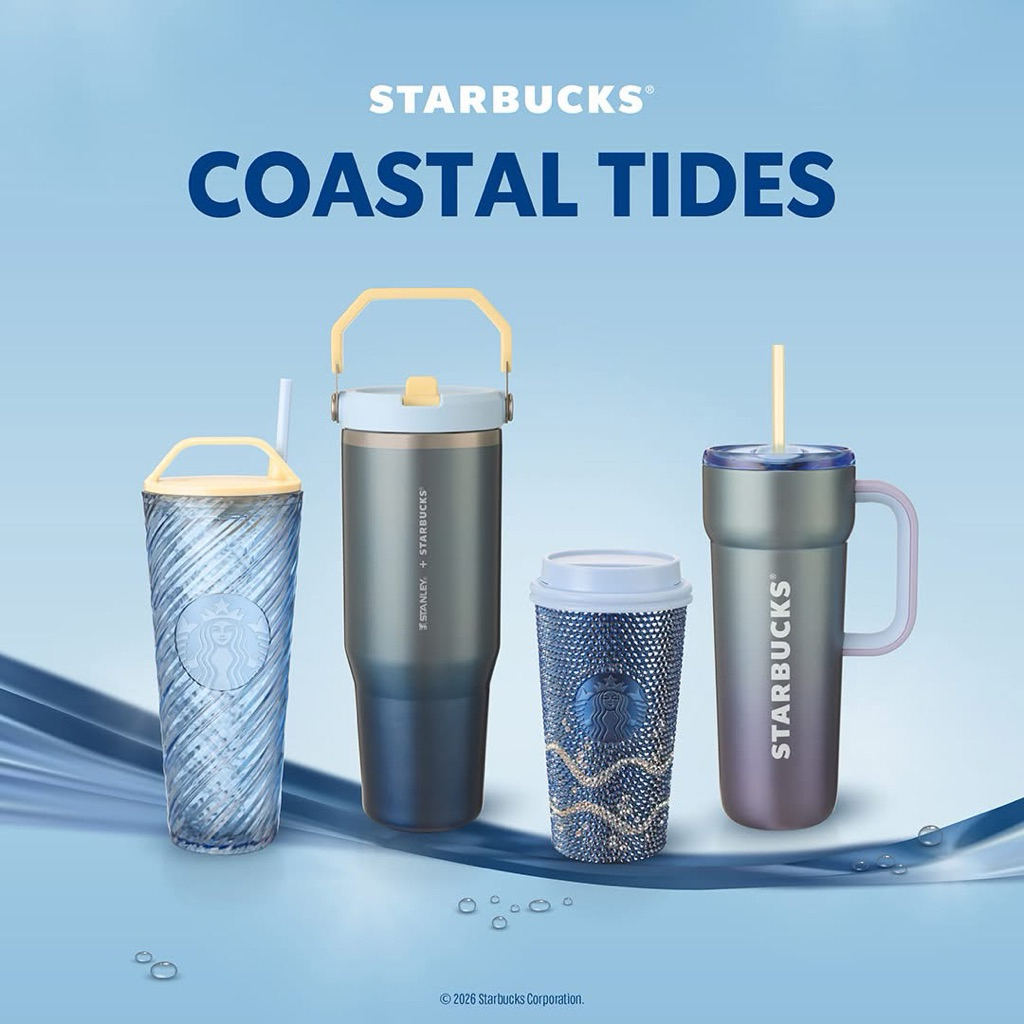 💯% Starbucks®️Collection Coastal Tides แรงบันดาลใจมาจากคลื่นน้ำทะเล สามารถทักสอบถามรายละเอียดก่อนสั่งซื้อได้ 🚫ยกเลิก
