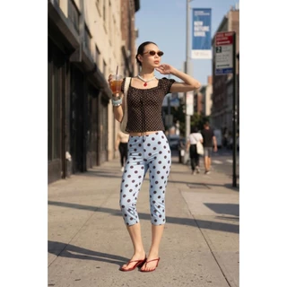 Polkadot Capri Pants กางเกงลายจุด 5 ส่วน
