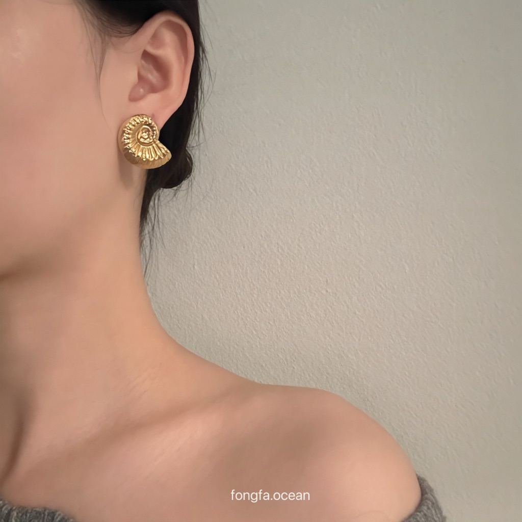 Fongfa.ocean_ Shell erring ต่างหูเปลือกหอย ก้นหอย 🐚🏝️✨