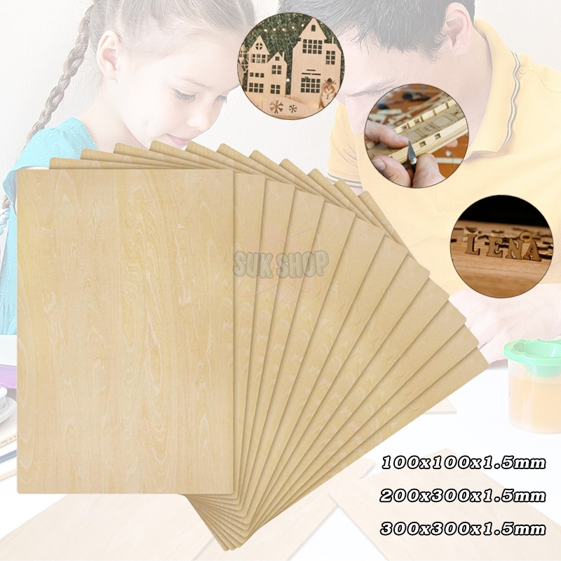 บัลซ่าแผ่นไม้ 5/10pcs ไม้บัลซ่าหน้า สําหรับบ้านเรือหัตถกรรมรุ่น ทําเอง บัลซา ไม้แผ่น แผ่นไม้
