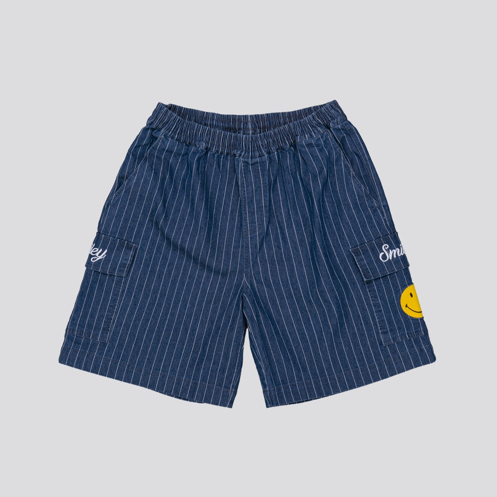 SMILEY® DENIM WITH CROCHET PATCH SHORT PANTS