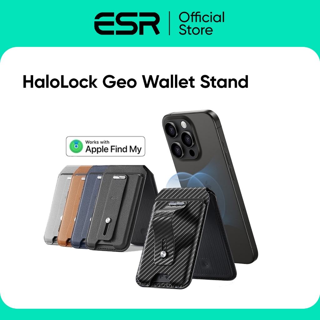 ESR ที่ใส่บัตรติดหลังมือถือแบบตั้งได้ รุ่น HaloLock Geo Wallet Stand By Vgadz