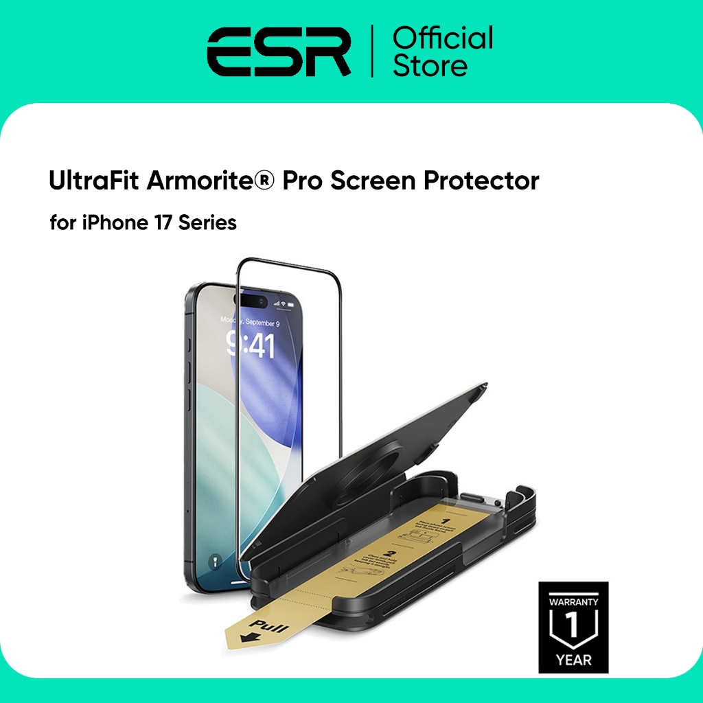 ESR ฟิล์มกระจกสำหรับ iPhone 17 / 16 Pro / 17 Pro / 17 Pro max รุ่น UltraFit Armorite® Pro Screen Protector