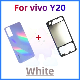 ฝาครอบด้านหลังสำหรับ Vivo Y20 Y20i Y12A Y12S ตัวเรือนด้านหลังกรอบกลาง