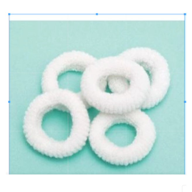 Simple White Hair Tie 40mm | Everyday Use Minimal Hair Band Basic Hair Accessory