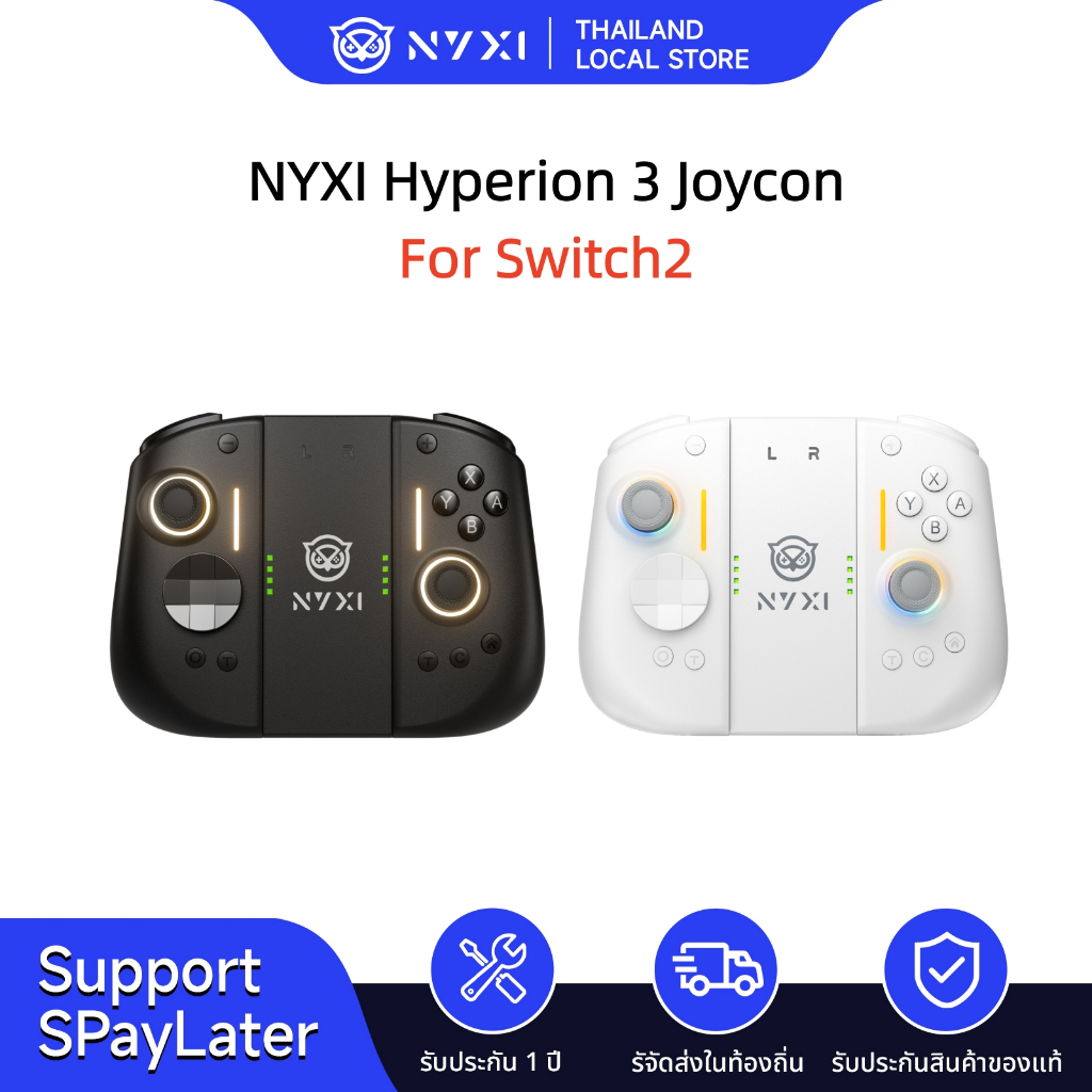 NYXI Hyperion 3 Controller for Switch 2 ไร้สาย แม่เหล็ก White Black