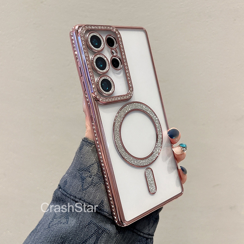ประดับด้วยเพชร แวว แม่เหล็กเคสโทรศัพท์ Case Samsung A57 A56 A55 A54 A37 A36 A35 A17 A16 A15 S26 S25 S24 FE S23 S22 Ultra