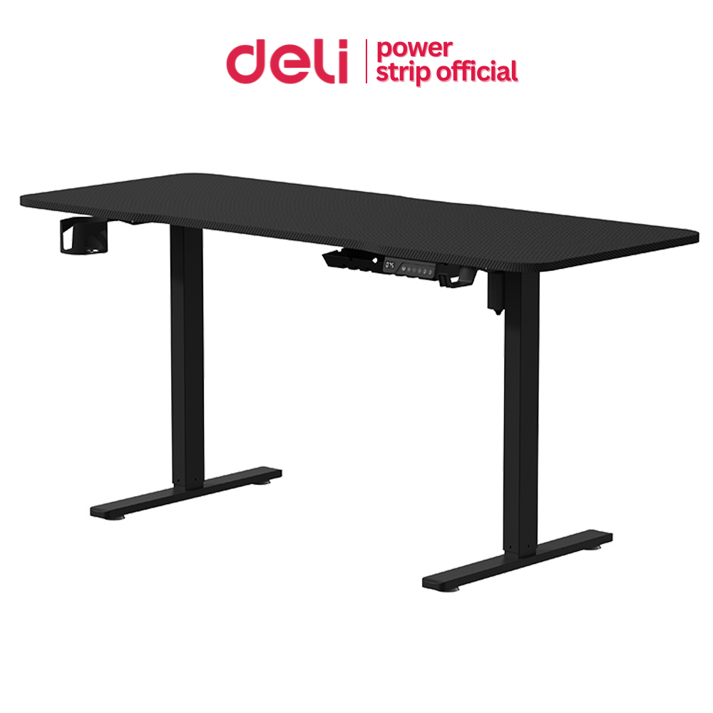 Deli โต๊ะปรับระดับไฟฟ้า โต๊ะทำงาน โต๊ะนั่งยืนเพื่อสุขภาพ บันทึก3ระดับ ลดปวดหลัง Ergonomic Desk