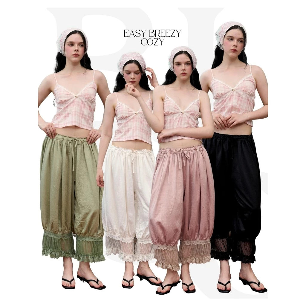 BCP08 Easy Breezy Cozy - กางเกงขายาว ระบายลูกไม้