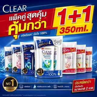 [แพ็คคู่] CLEAR Shampoo เคลียร์ แชมพู แชมพูขจัดรังแค ชาย/หญิง ( *_^ )