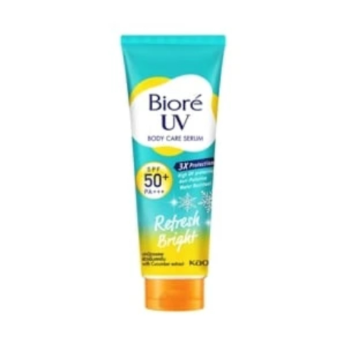 EXP 9/10/2026 Biore UV Body Care Serum Refresh Bright SPF50+ PA+++50 Ml.บิโอเร ยูวี บอดี้ แคร์ เซรั่ม ขนาด 50ml.