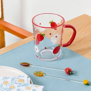 White Story - Strawberry clear Glass