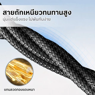 3 in 1 สายชาร์จเร็ว 120W 6A USB Cable สายถักไนล่อน Type C Micro iOS Fast Charge ชาร์จมือถือ Samsung OPPO