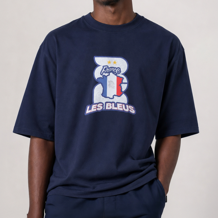 WARRIX เสื้อโอเวอร์ไซส์ T-SHIRT OVERSIZE รุ่น FRANCE (LA-262TSAWC18)