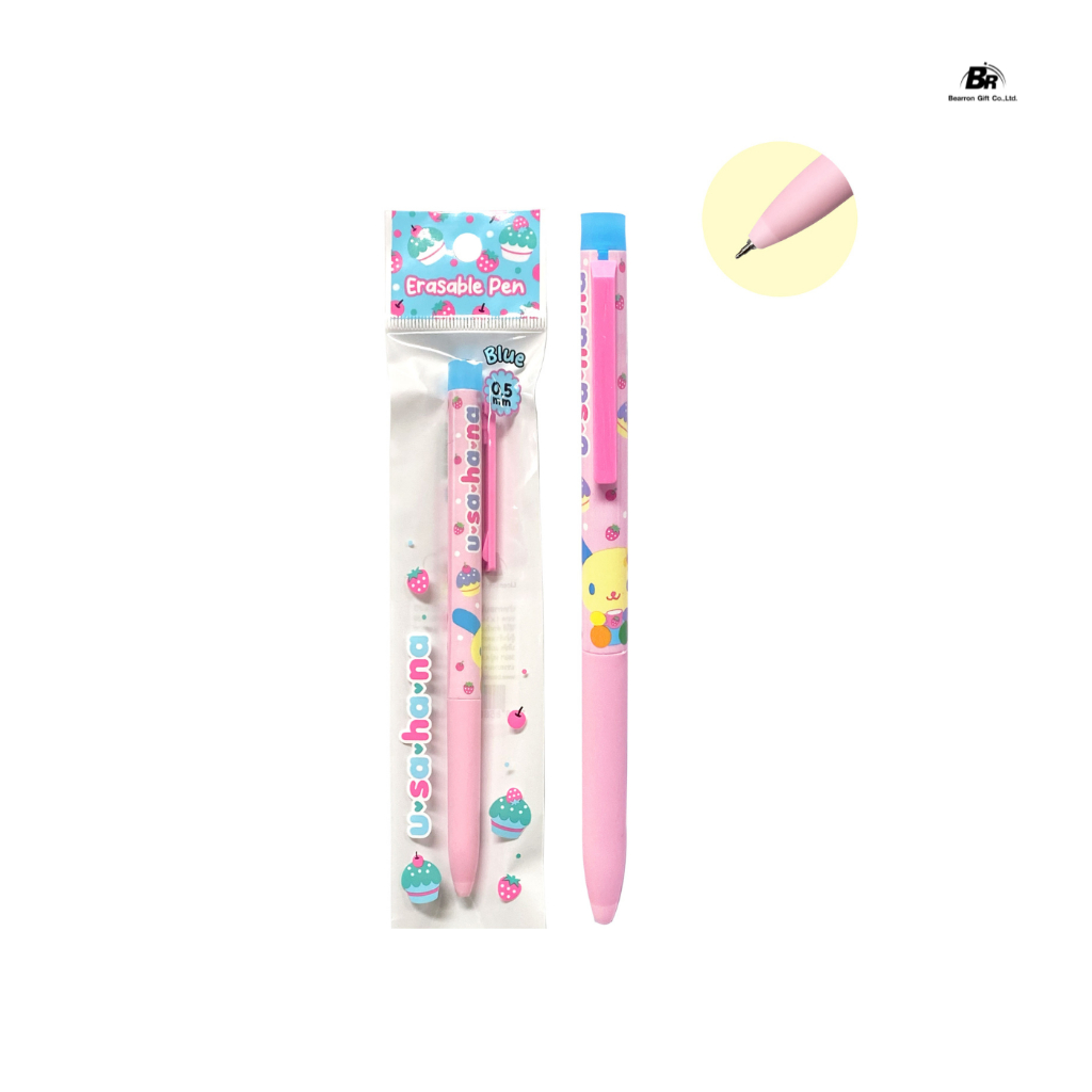 NEW!! ปากกาลบได้ USAHANA / My Melody"ยางลบหัวตัด" สีน้ำเงิน 0.5 mm. Sanrio   ลิขสิทธิ์แท้