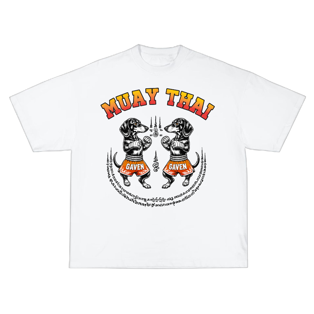 เสื้อยืดโอเวอร์ไซส์ Gaven Muay Thai พร้อมส่งจากไทย ผ้าหนา