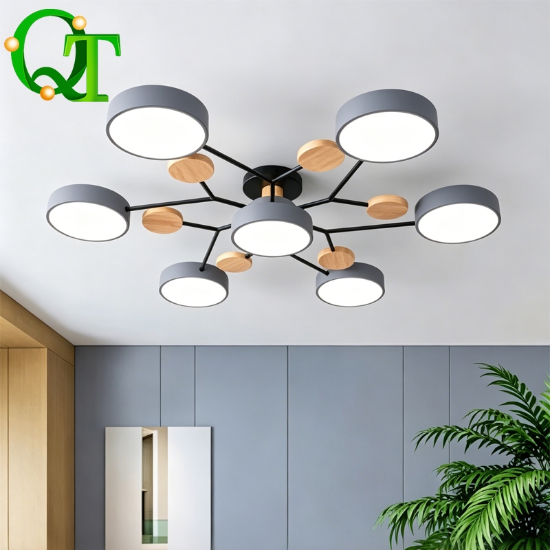 โคมไฟ LED เพดาน 48W 60W 72W 84W 4000K-6500K แสงสีขาว Daylight โคมไฟกันน้ำ IP65 สำหรับห้องรับประทานอาหาร ห้องรับแขก หน้าบ