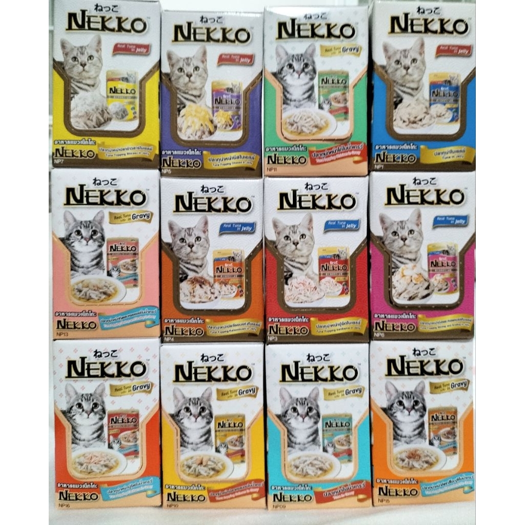 เนกโกะอาหารแมวเน็กโกะ Nekko เยลลี่ เกรวี่12 ซอง