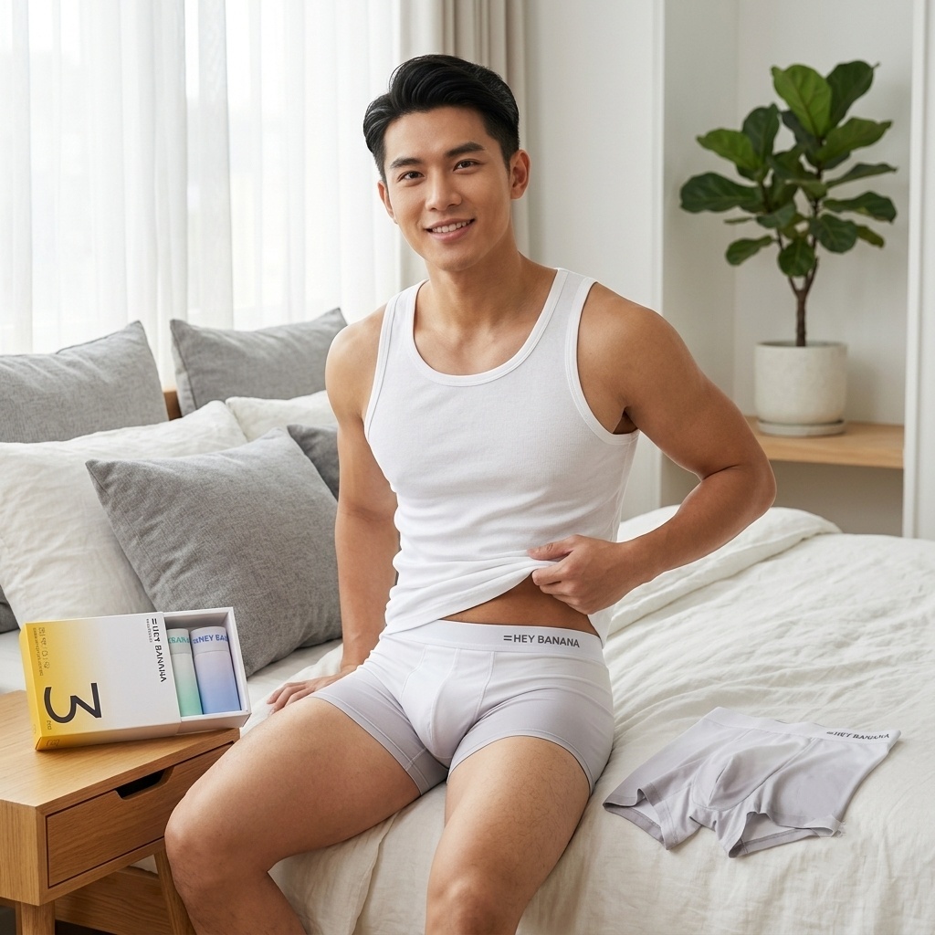 Hey banana ice silk Mens underwear กางเกงในน้ำแข็ง รูปที่ 7