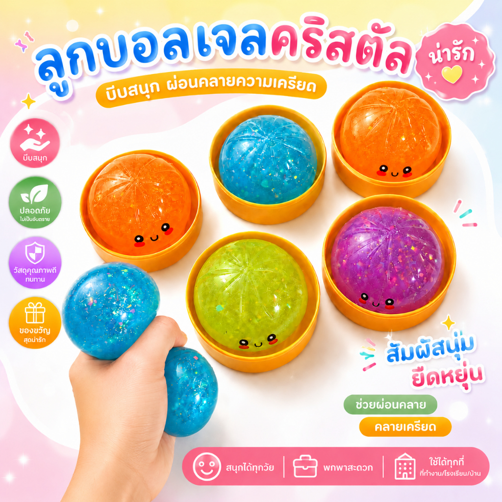 สกุชชี่ซาลาเปา Squishy Dumpling บีบเพลิน คลายเครียด ยืดหยุ่นสูง นุ่มมือ ของเล่นยอดฮิต