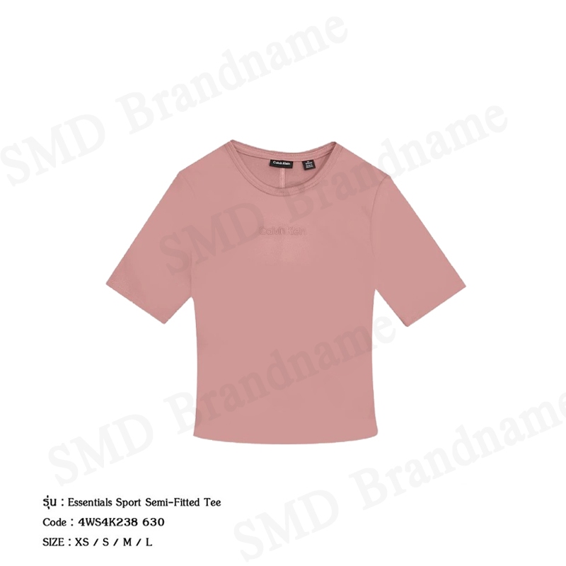 Calvin Klein Sport เสื้อครอป รุ่น Essentials Sport Semi-Fitted Tee Code: 4WS4K238 630