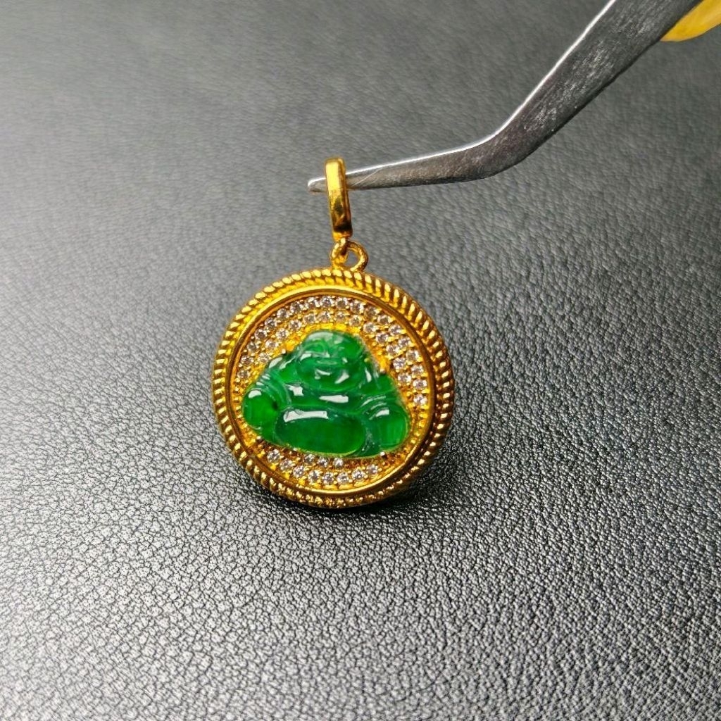 PD147 จี้พระสังกัจจายน์ ลำตัวเป็นไมครอน 12 mm - Jade Setthi