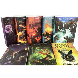 8 Books Harry Potter Book Set Story Reading Fantasy Novel for Kids Young Adults Educational Magical English Books