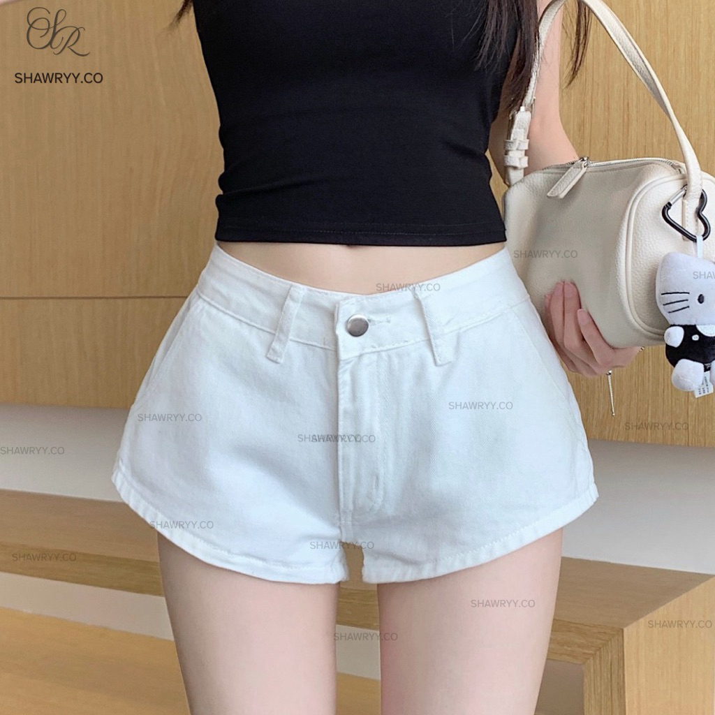 [NEW] SHAWRYY-Low Key Denim Short กางเกงยีนส์ขาสั้น เอวต่ำ