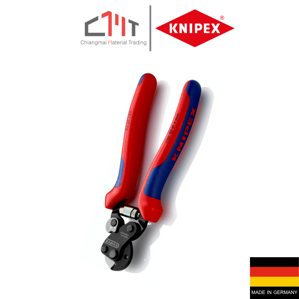 KNIPEX คีมตัดลวดสลิง ด้ามหนา 6 นิ้ว No.95 62 160