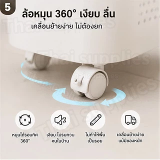 🔥พร้อมส่ง🔥 ตะกร้าใส่ผ้ามีล้อ ตะกร้าผ้าพลาสติก 45/60L ตะกร้าพลาสติก มีฝาปิด ความเหนียวที่ดี 🤰ลากง่าย ไม่ต้องก้ม