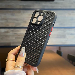 มีรูระบายความร้อน ซิลิโคนนุ่มสีพื้น เคสโทรศัพท์ Phone Case For iPhone 17 16 15 14 13 12 11 Pro Max X XR XS 8 + 7 Plus