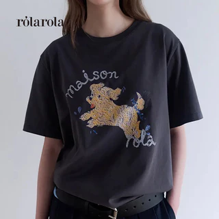 ROLAROLA - ROLA PUPPY FRIENDS T-SHIRT (CHARCOAL, PINK , WHITE)